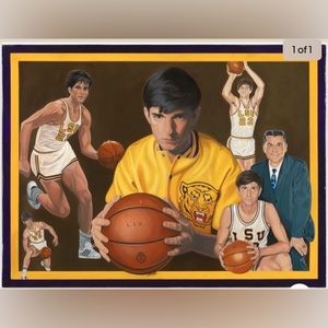 Pistol Pete Maravich canvas 30 x 40